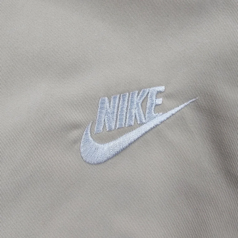 Nike Club Woven Pants Mens M Khaki Beige Elastic Waist Drawstring Casual Sport